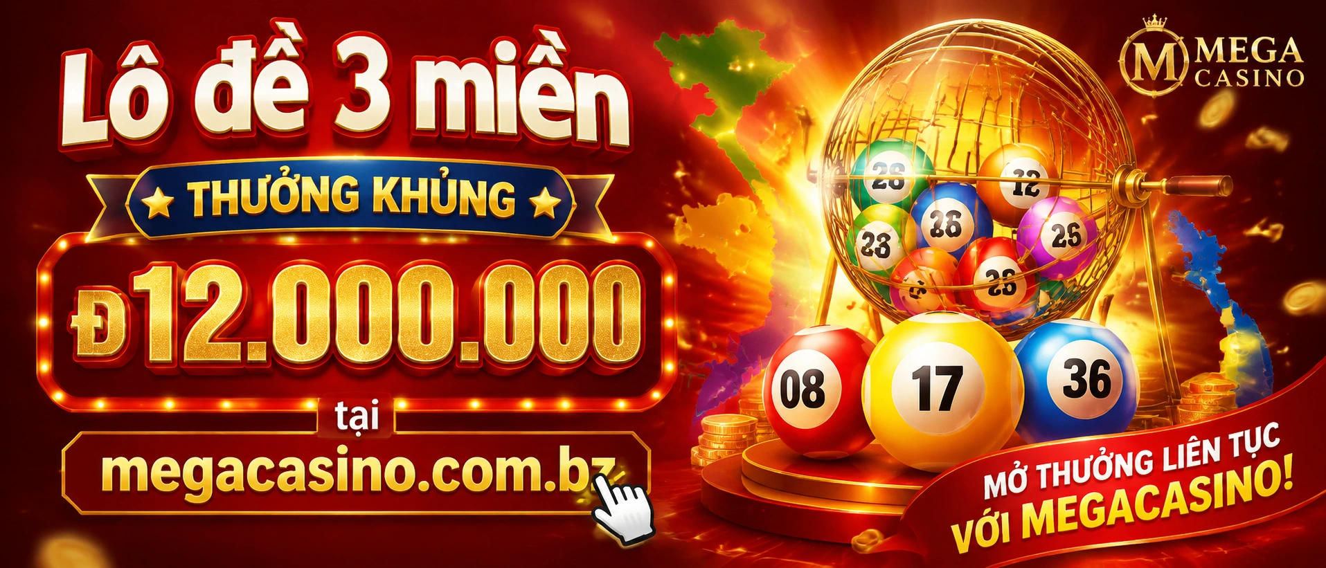 Giao diện Xổ Số MegaCasino trên thiết bị di động